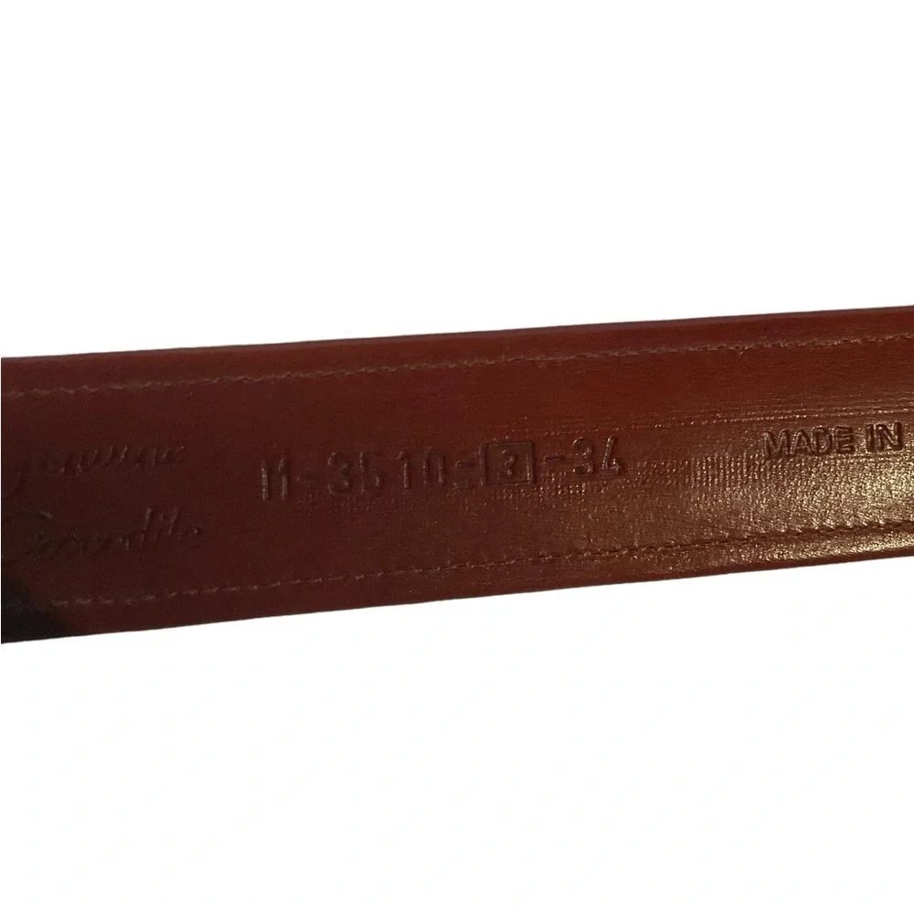 Cale Brown Crocodile Skin Belt Size 34
